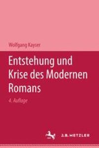 cover of the book  Entstehung und Krise des Modernen Romans