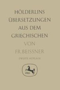 cover of the book  Hölderlins Übersetzungen aus dem Griechischen