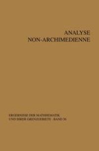 cover of the book  Analyse non-archimédienne