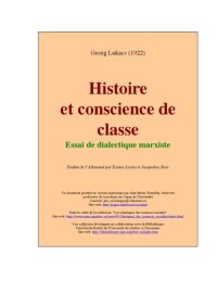 cover of the book Histoire et conscience de classe : Essai de dialectique marxiste