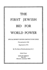 cover of the book The First Jewish Bid For World Power