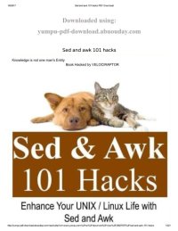 cover of the book Sed and Awk 101 Hacks