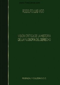 cover of the book Visión crítica de la historia de la filosofía del derecho