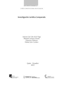 cover of the book Investigación jurídica comparada