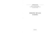 cover of the book Derecho Privado Europeo