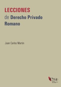 cover of the book Lecciones de derecho privado romano