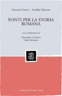 cover of the book Fonti per la storia romana