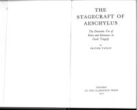 cover of the book The Stagecraft of Aeschylus