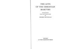 cover of the book The Acts of the Christian Martyrs