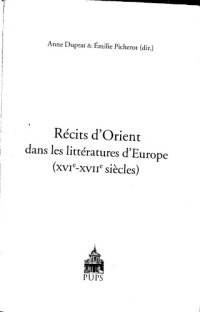 cover of the book Récits d’Orient dans les littératures d’Europe, XVI-XVIIe siècles