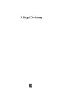 cover of the book A Hegel Dictionary