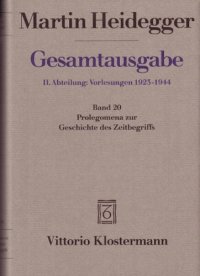 cover of the book Prolegomena zur Geschichte des Zeitbegriffs (Sommersemester 1925)