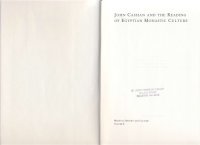 cover of the book John Cassian and the Reading of Egyptian Monastic Culture