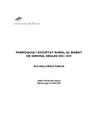 cover of the book Parròquia i societat rural al bisbat de Girona, segles XIII i XIV