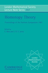 cover of the book Homotopy Theory: Proceedings of the Durham Symposium 1985