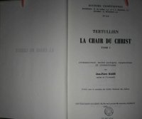 cover of the book La Chair du Christ, introduction, texte critique et traduction. tome I