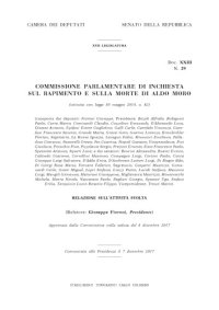 cover of the book Commissione parlamentare di inchiesta sul rapimento e l’uccisione di Aldo Moro - Relazione finale, Dicembre 2017