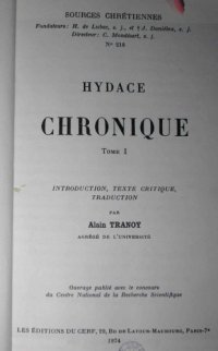 cover of the book Chronique, introduction, texte critique et traduction, tome I, Commentaire et index, tome II