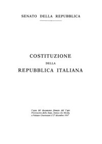 cover of the book Costituzione della Repubblica Italiana