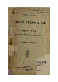 cover of the book L’origine e l’evoluzione della proprietà