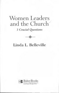 cover of the book Women Leaders and the Church: Three Crucial Questions