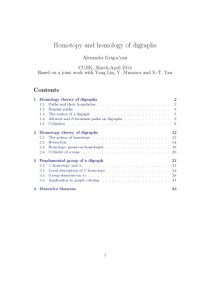 cover of the book Homotopy and homology of digraphs [lecture notes]