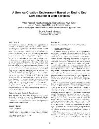 cover of the book A Service Creation Environment Based on End to End Composition of Web Services