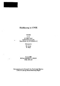 cover of the book Einführung in UNIX