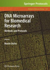 cover of the book DNA Microarrays for Biomedical Research: Methods and Protocols