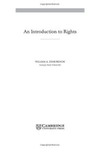 cover of the book An introduction to rights