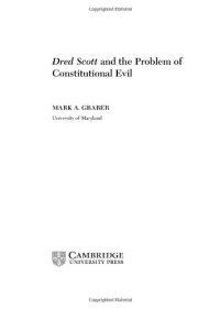 cover of the book Dred Scott and the problem of constitutional evil