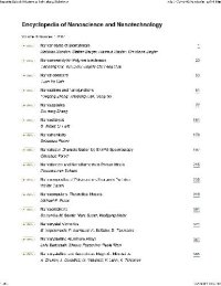 cover of the book Encyclopedia of Nanoscience and Nanotechnology