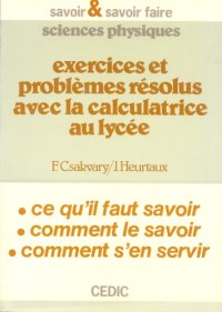 cover of the book Exercices et problèmes résolus avec la calculatrice au lycée