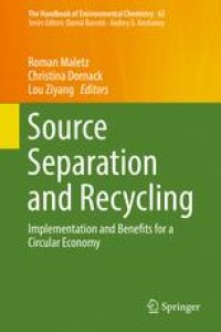 cover of the book  Source Separation and Recycling: Implementation and Benefits for a Circular Economy