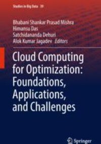 cover of the book  Cloud Computing for Optimization: Foundations, Applications, and Challenges