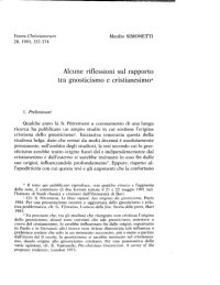 cover of the book Alcune riflessioni sul rapporto tra gnosticismo e cristianesimo,  Vet.Christ.,  28, n.s.14, 1991, pp. 337-374,