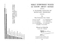 cover of the book What everybody wants to know about money; a planned outline of monetary problems