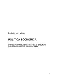 cover of the book Política económica : Pensamientos para hoy y para el futuro