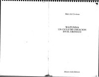 cover of the book Watunna un ciclo de creacion en el Orinoco