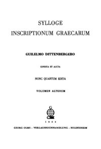 cover of the book Sylloge inscriptionum graecarum