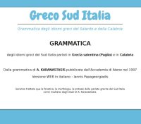 cover of the book Grammatica degli idiomi greci del Sud Italia parlati in Grecìa salentina (Puglia) e in Calabria