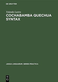 cover of the book Cochabamba Quechua Syntax