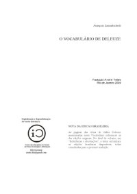 cover of the book O Vocabulário de Deleuze