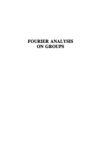 cover of the book Fourier Analysis on Groups