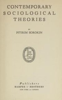 cover of the book Contemporary Sociological Theories