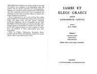 cover of the book Iambi et elegi Graeci ante Alexandrum cantati