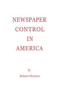 cover of the book Newspaper Control in America