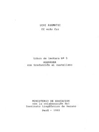 cover of the book Uchi augmatui. El niño lee