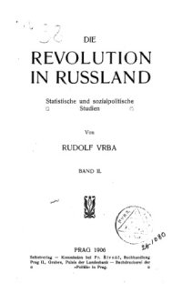 cover of the book Die Revolution in Russland : statistische und sozialpolitische Studien