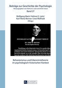 cover of the book Behaviorismus und Erkenntnistheorie im psychologisch-historischen Kontext